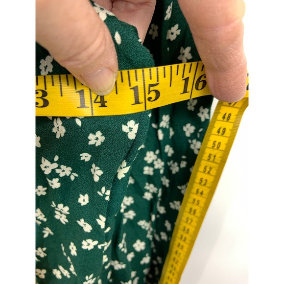 Reformation Green Nell Blouse Long Sleeve Low Neckline Size XS - Picture 9 of 9